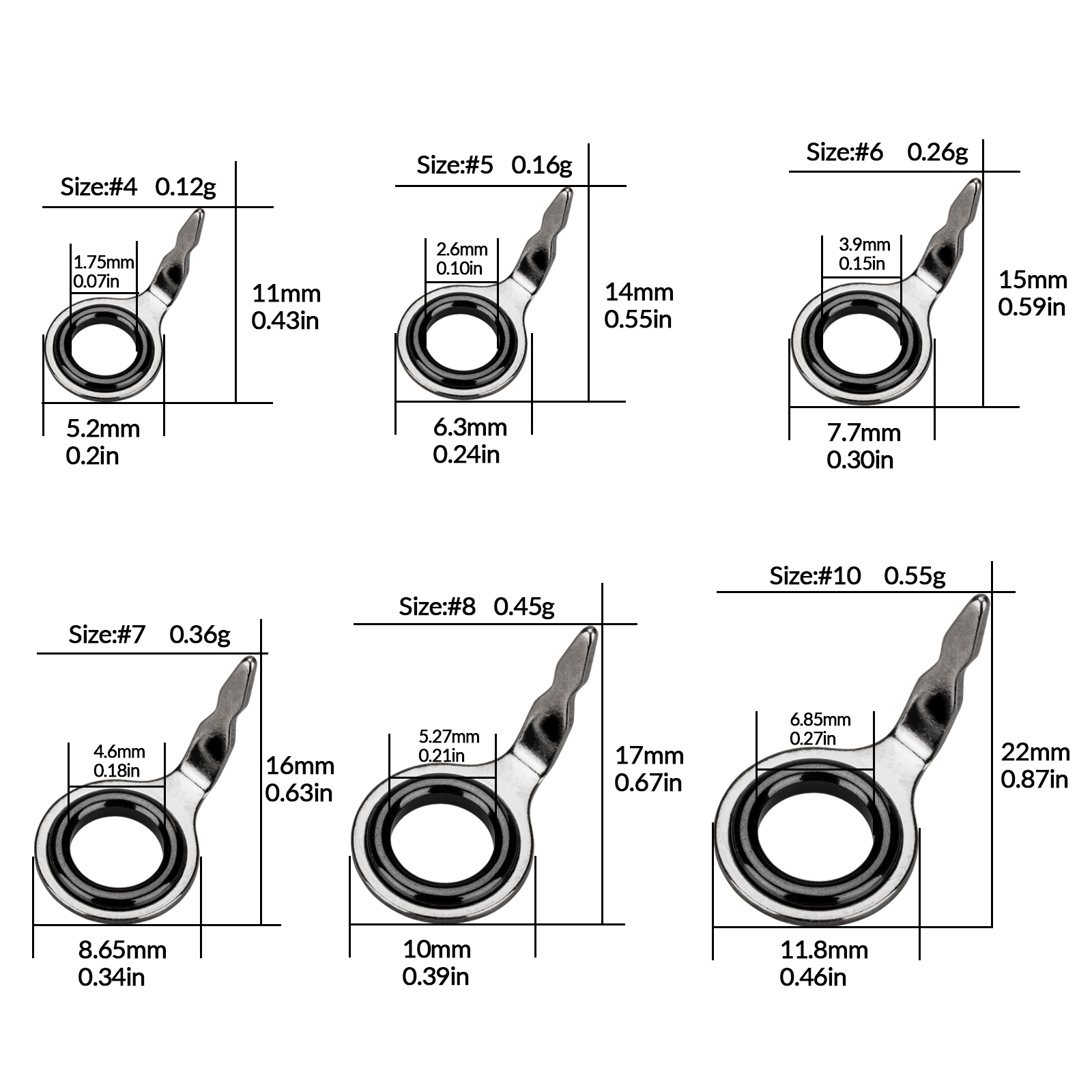 60 Cái/hộp Câu Hướng Dẫn Viên  - đánh giá và giá Fishing Rod Tip Replacement