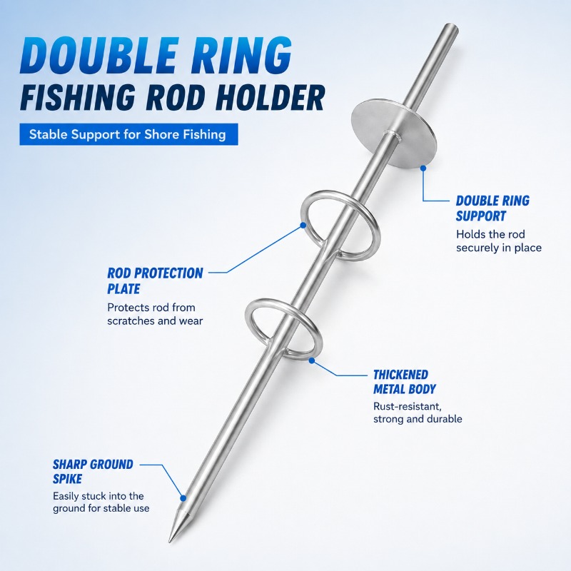 Double Ring Fishing Rod Holder - đánh giá và giá Fishing Rod Rack